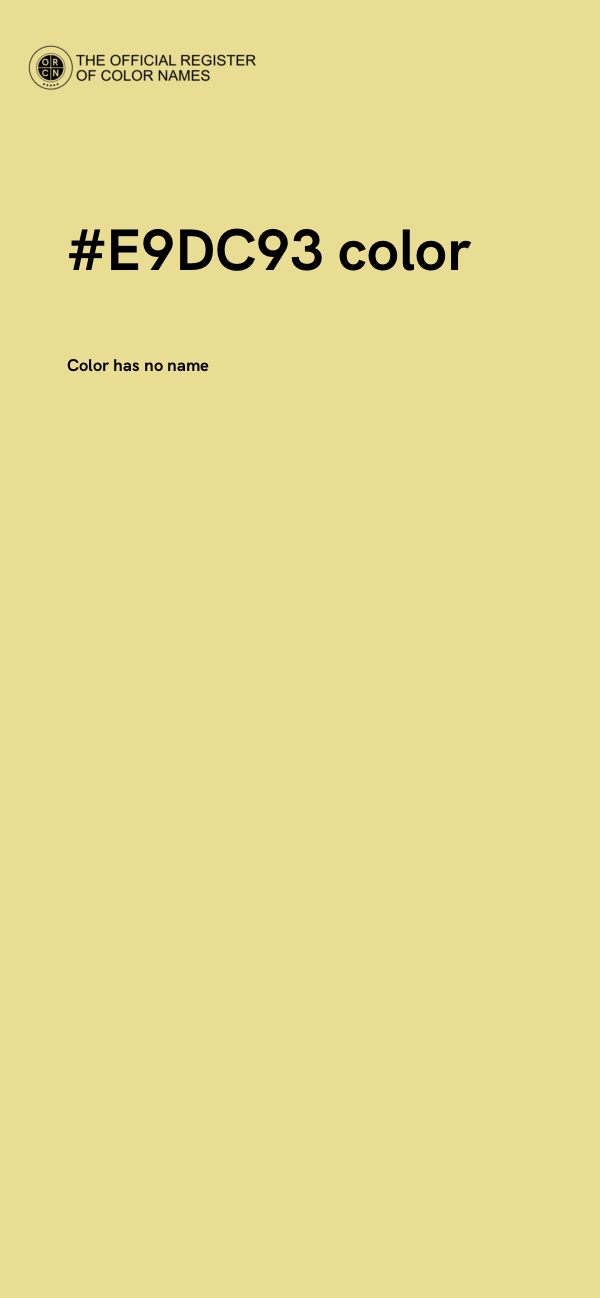 #E9DC93 color image