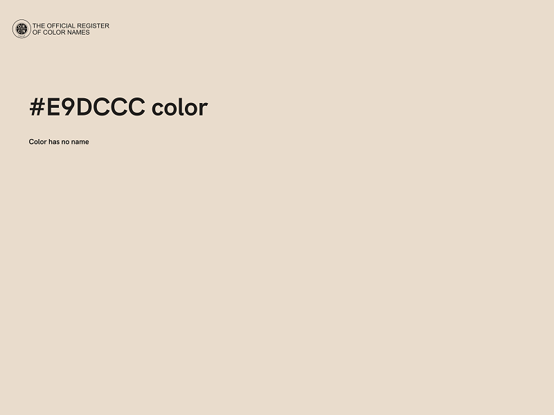 #E9DCCC color image