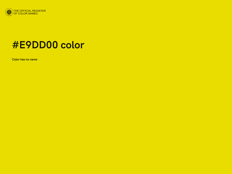 #E9DD00 color image