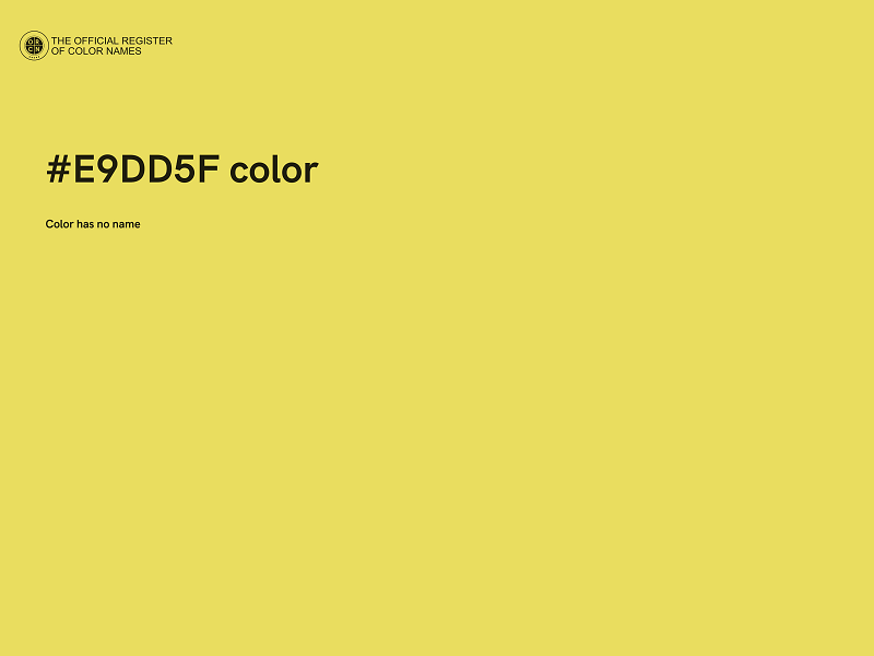 #E9DD5F color image