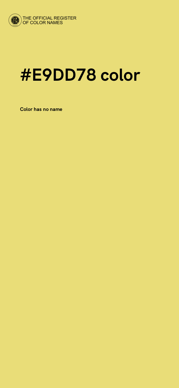 #E9DD78 color image