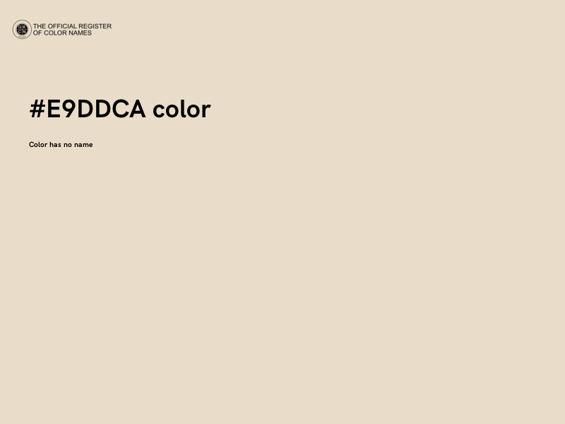 #E9DDCA color image