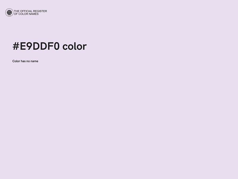 #E9DDF0 color image