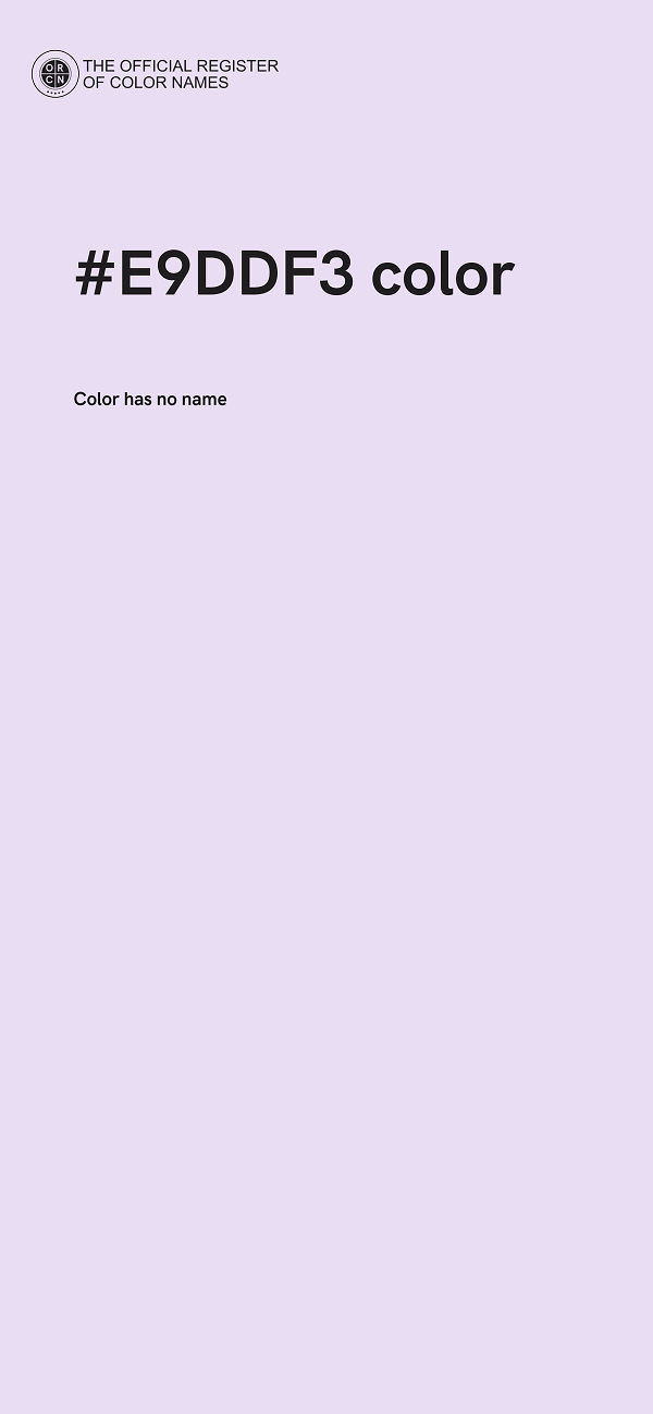 #E9DDF3 color image