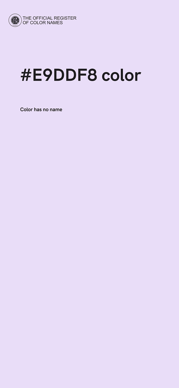 #E9DDF8 color image