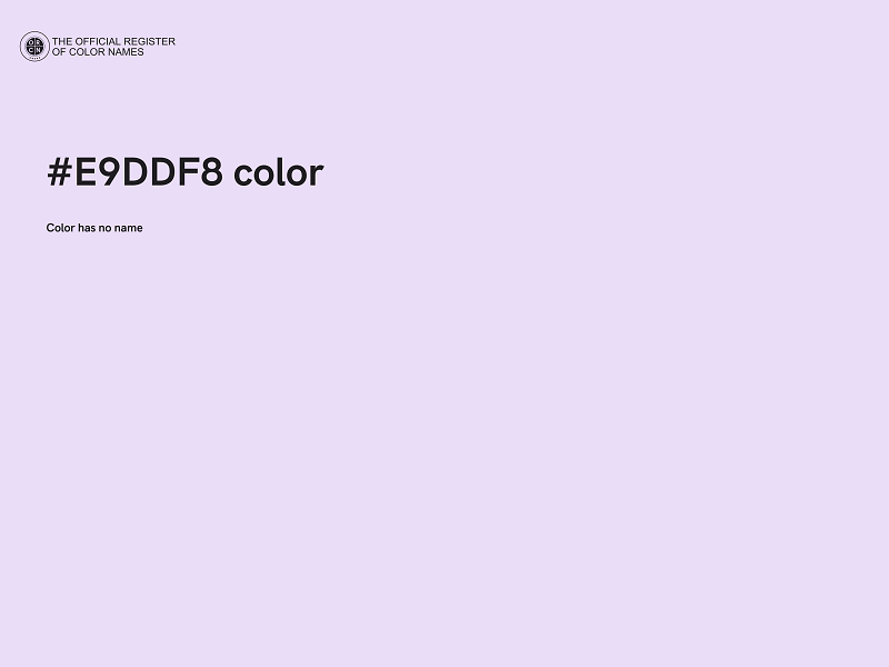 #E9DDF8 color image