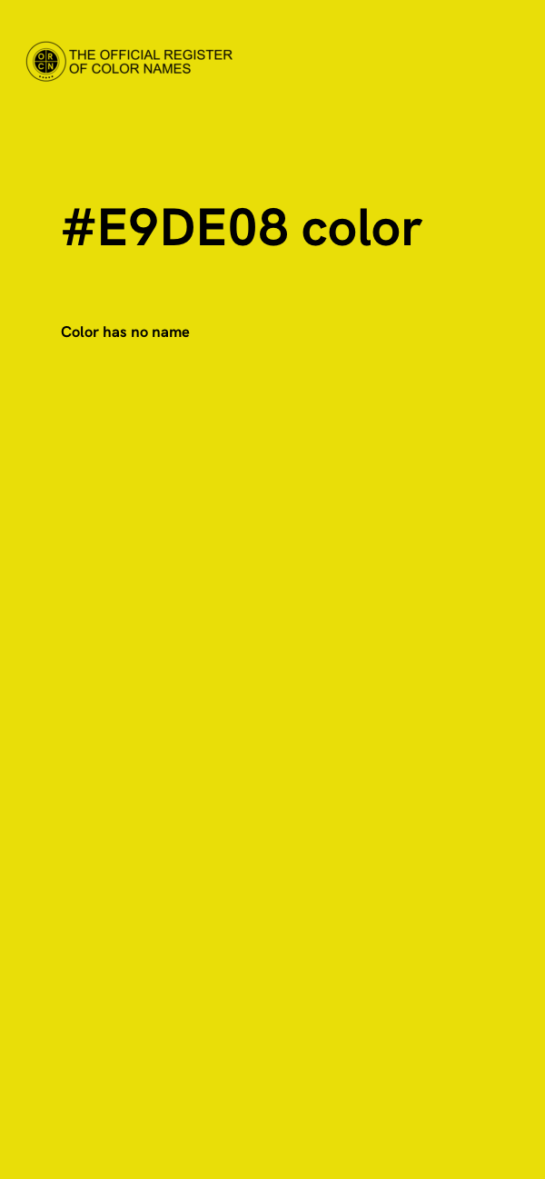 #E9DE08 color image