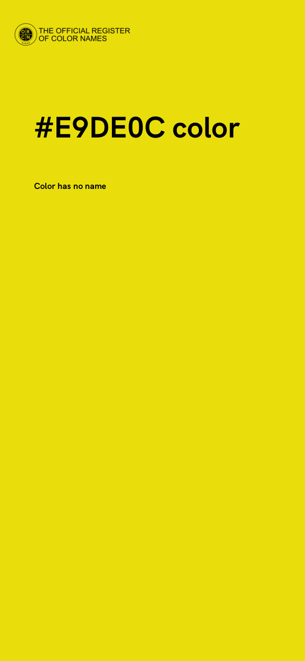#E9DE0C color image