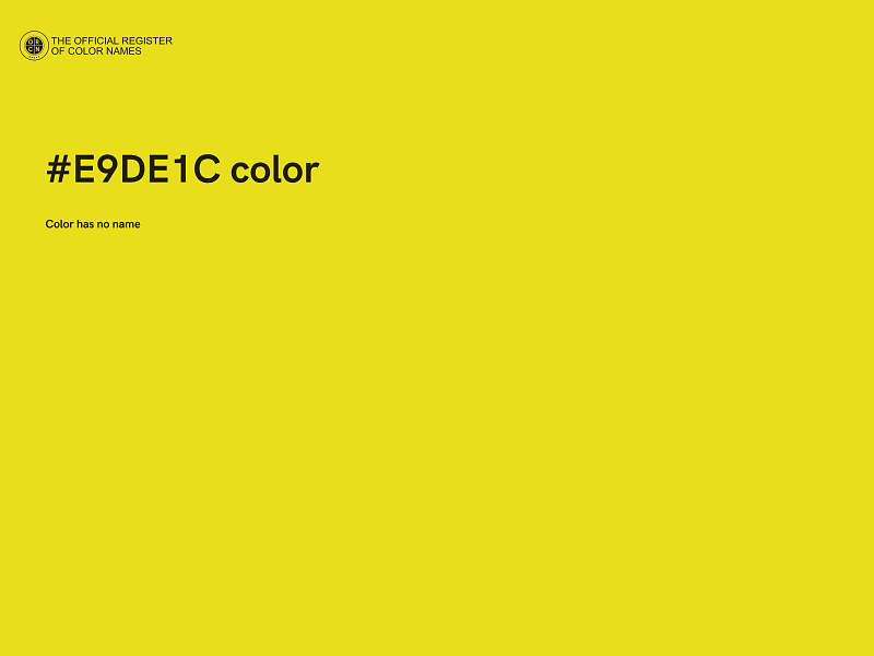 #E9DE1C color image