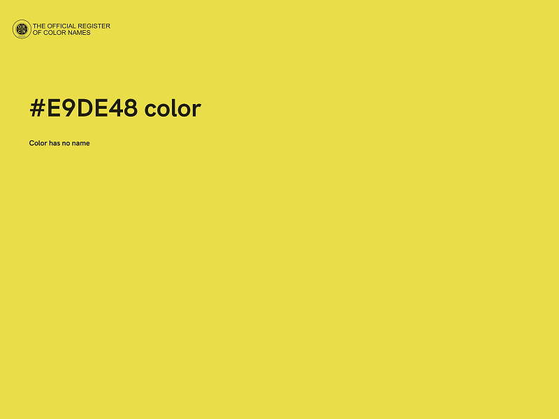 #E9DE48 color image