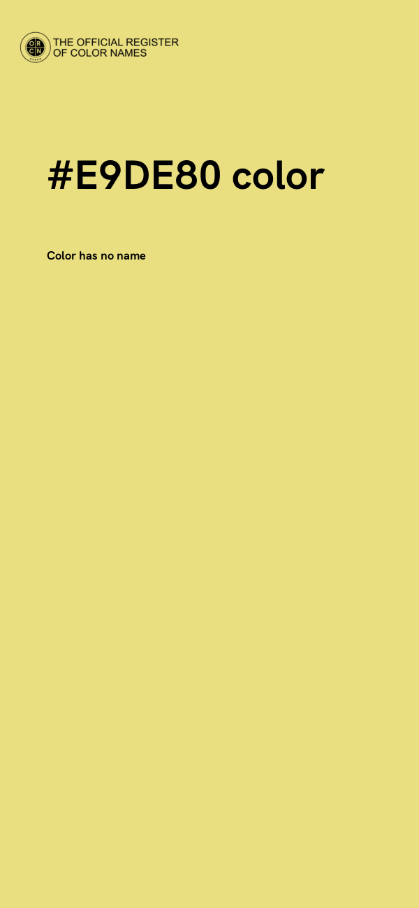 #E9DE80 color image