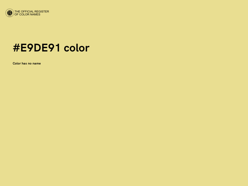 #E9DE91 color image