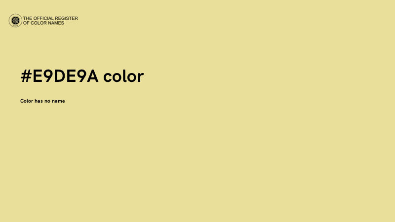 #E9DE9A color image