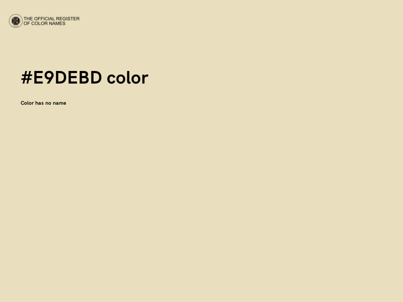 #E9DEBD color image