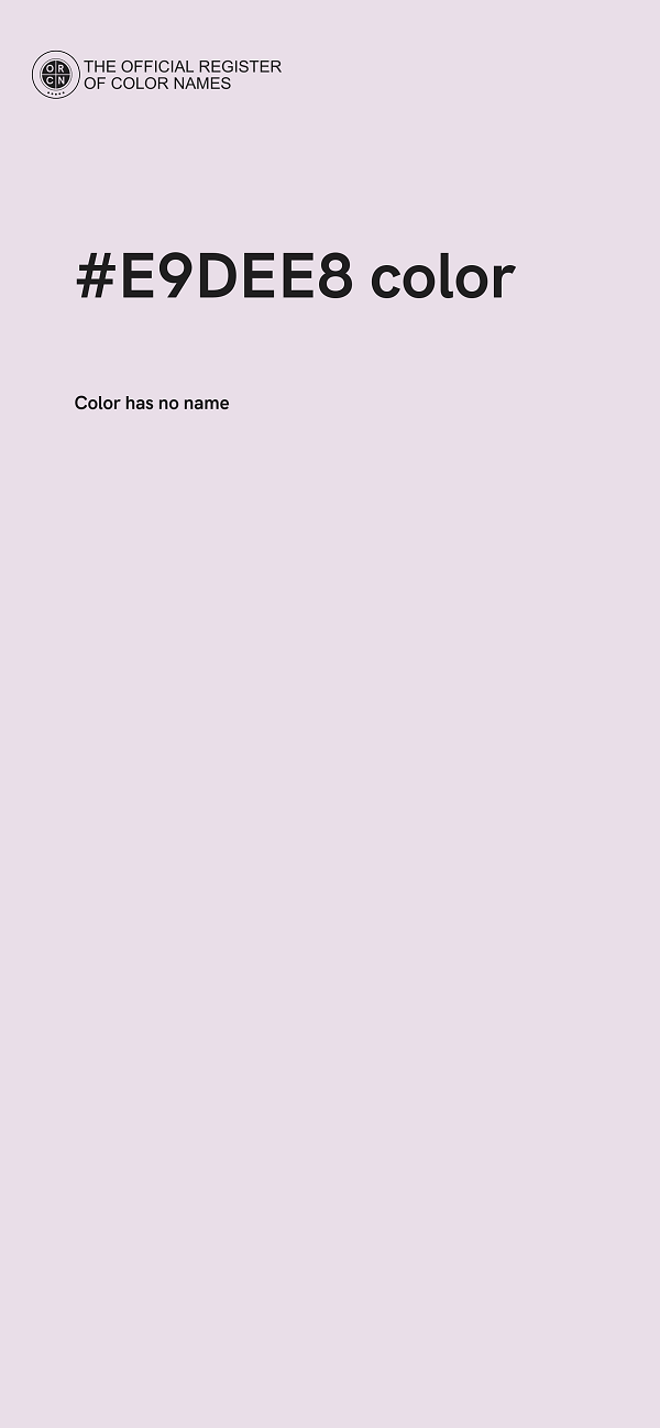 #E9DEE8 color image