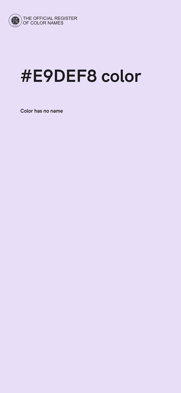#E9DEF8 color image