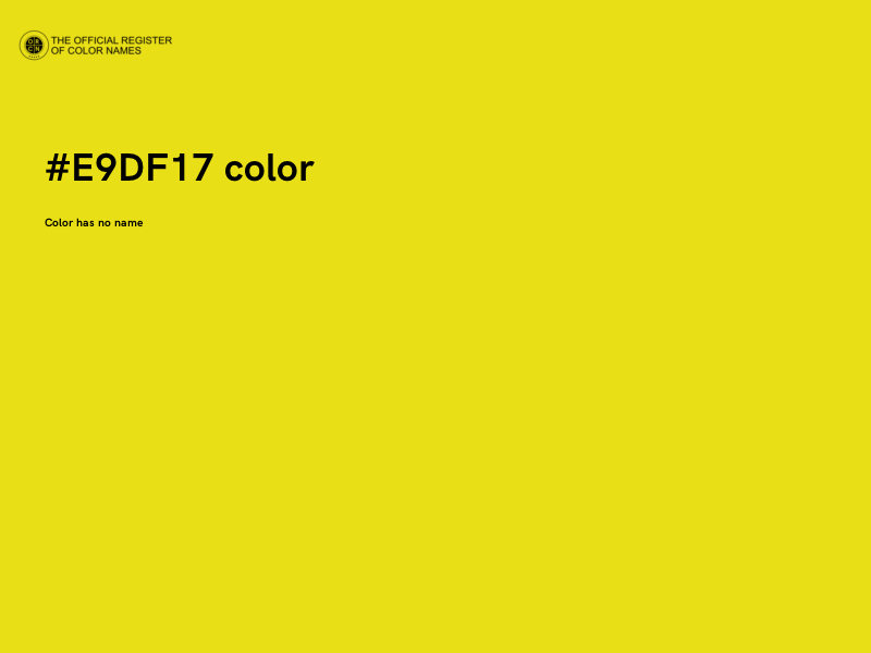 #E9DF17 color image