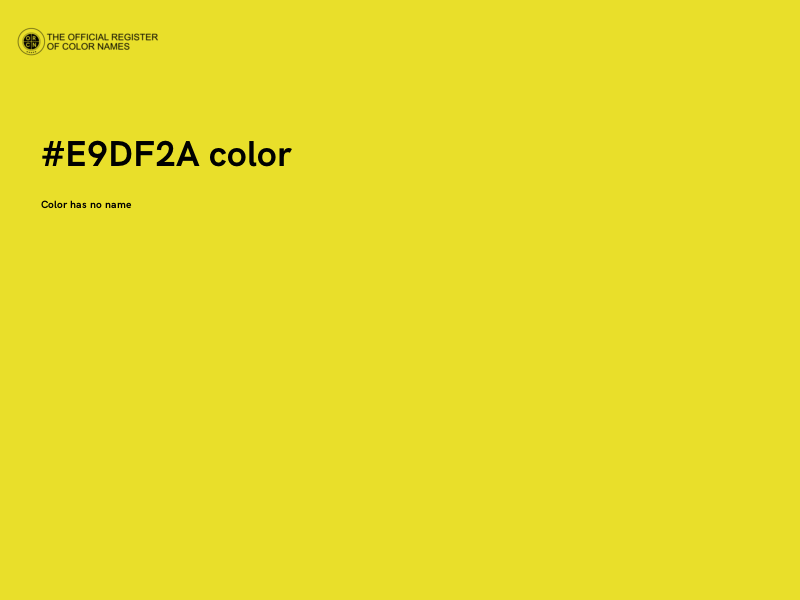 #E9DF2A color image