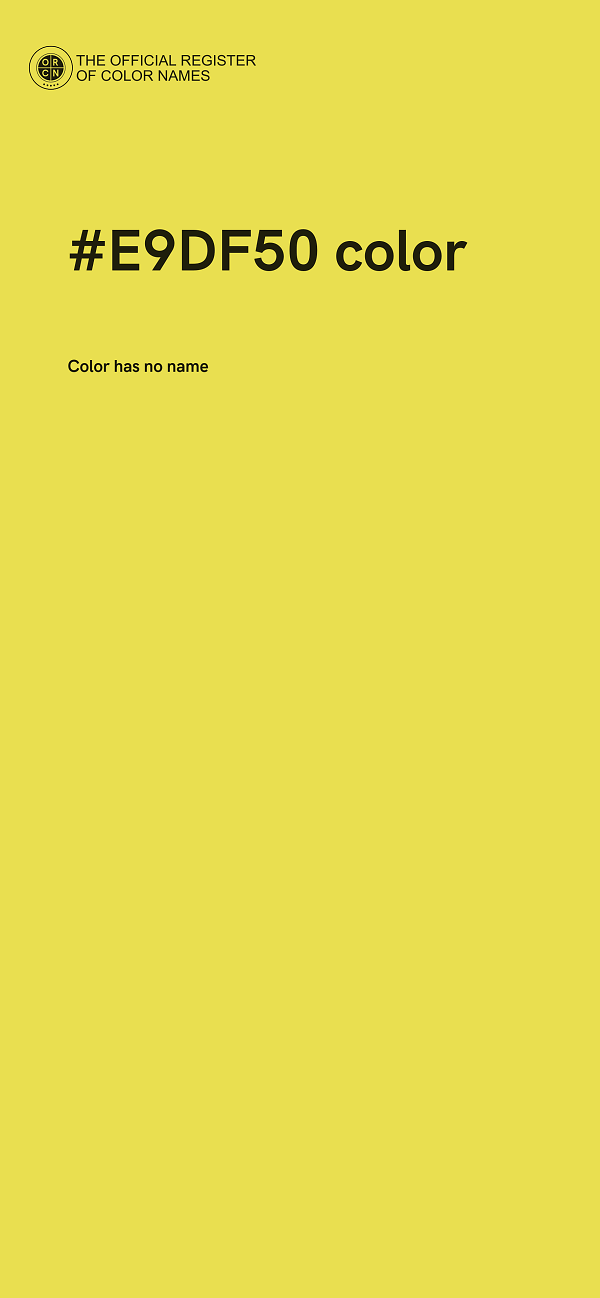 #E9DF50 color image