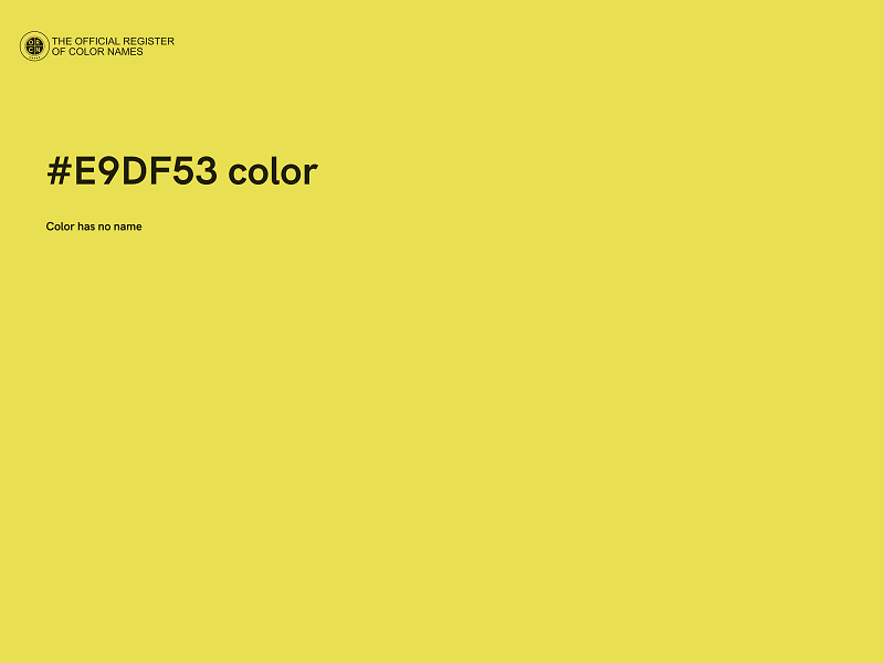 #E9DF53 color image