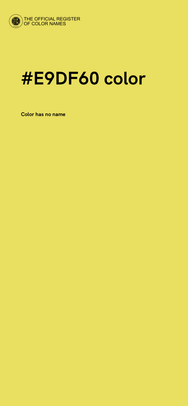 #E9DF60 color image