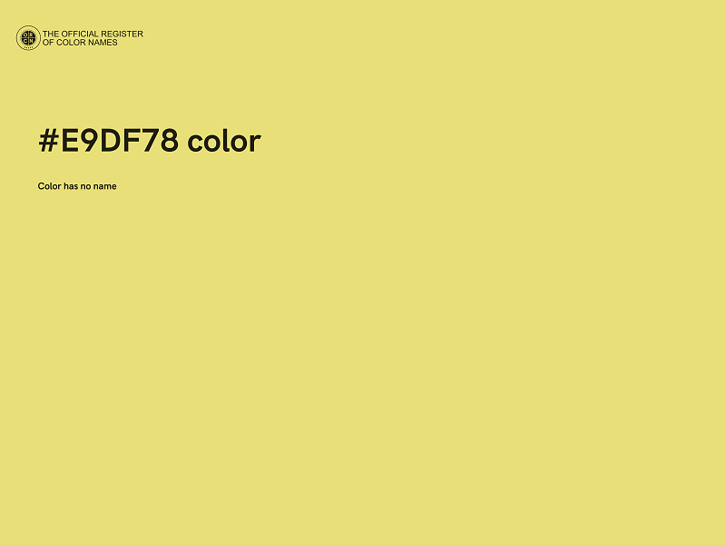 #E9DF78 color image