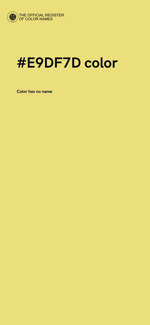 #E9DF7D color image
