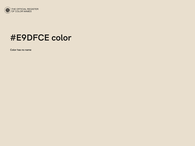 #E9DFCE color image