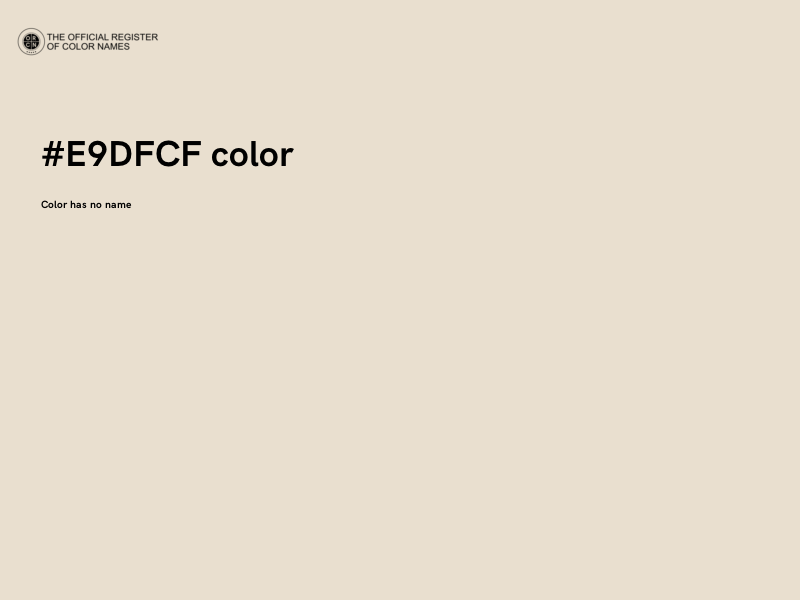 #E9DFCF color image
