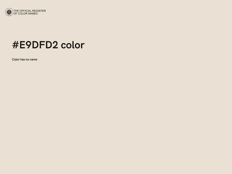 #E9DFD2 color image