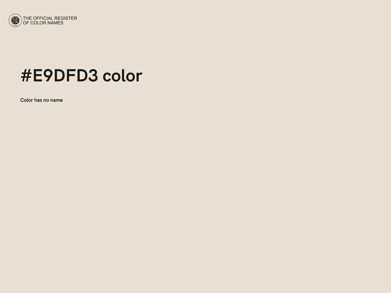 #E9DFD3 color image