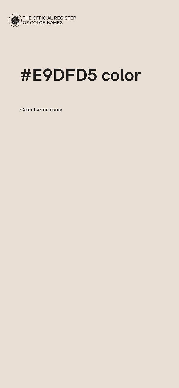 #E9DFD5 color image
