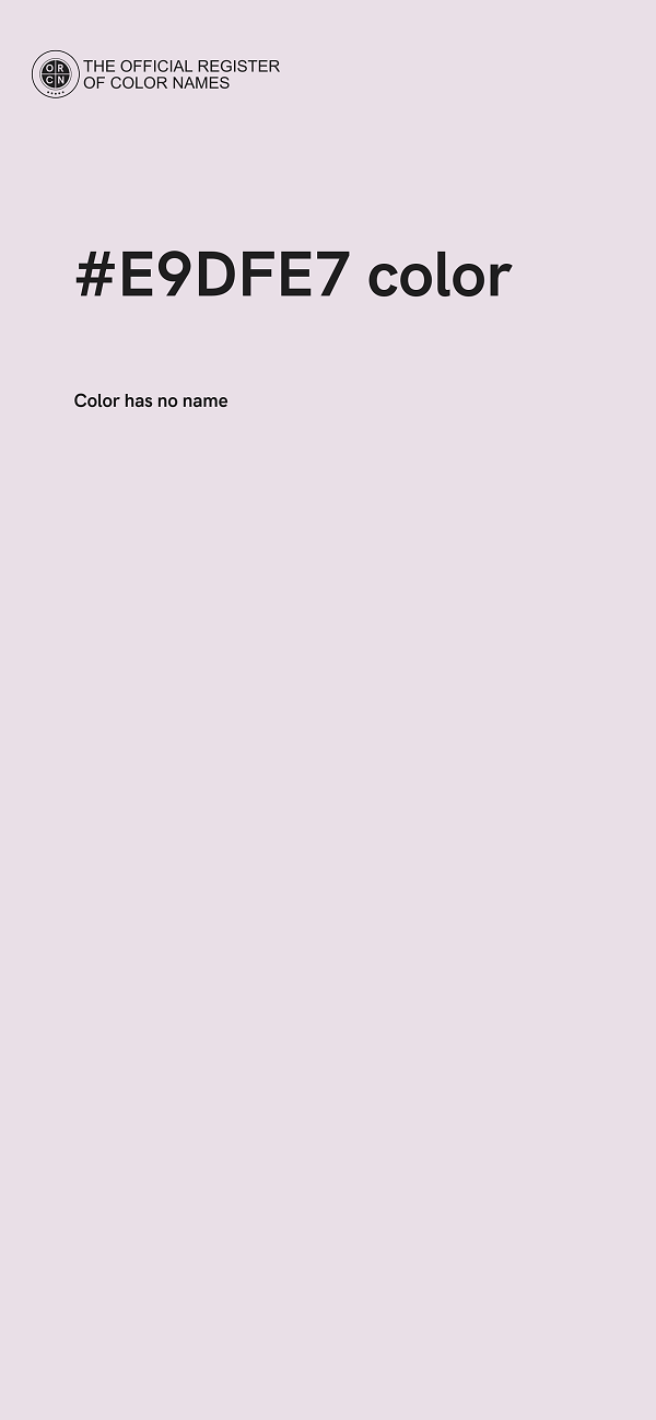 #E9DFE7 color image