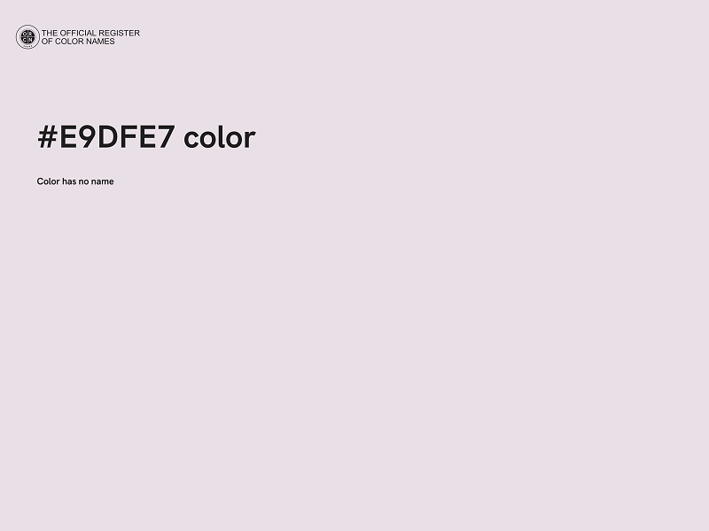 #E9DFE7 color image