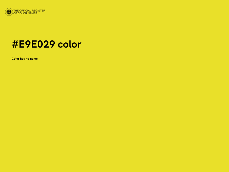 #E9E029 color image