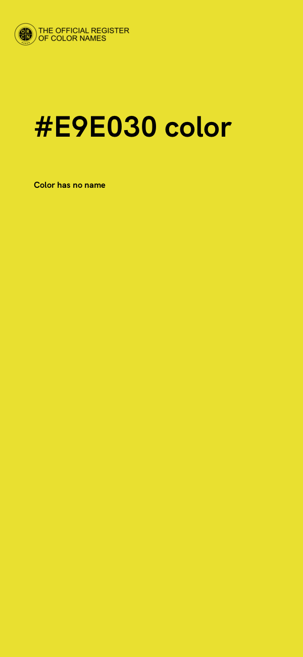 #E9E030 color image