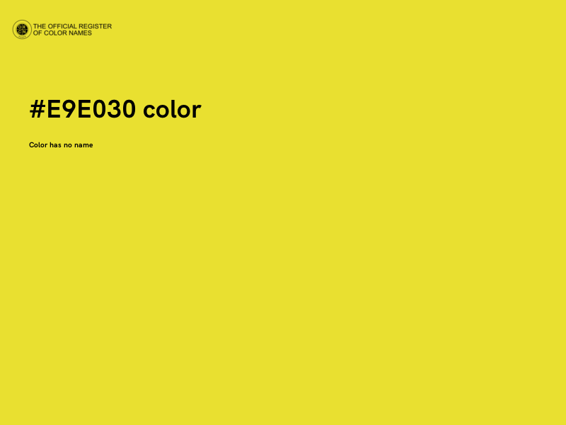 #E9E030 color image