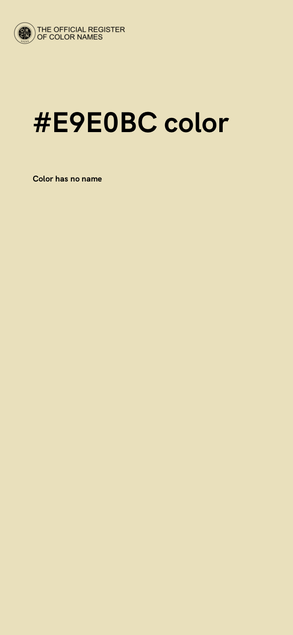 #E9E0BC color image