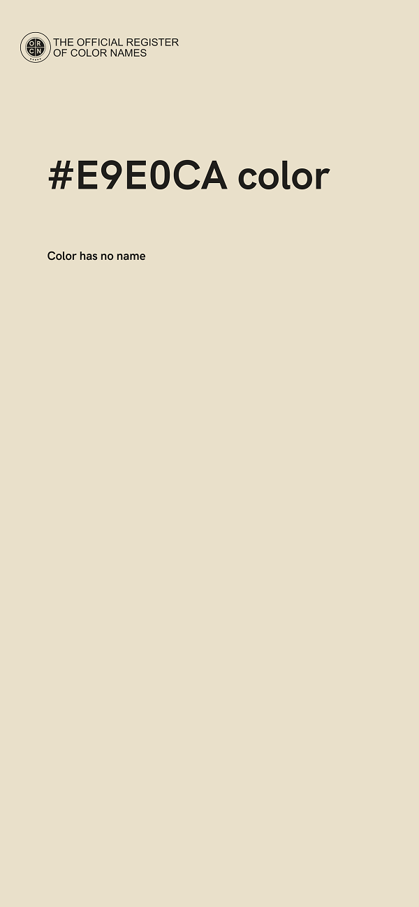 #E9E0CA color image