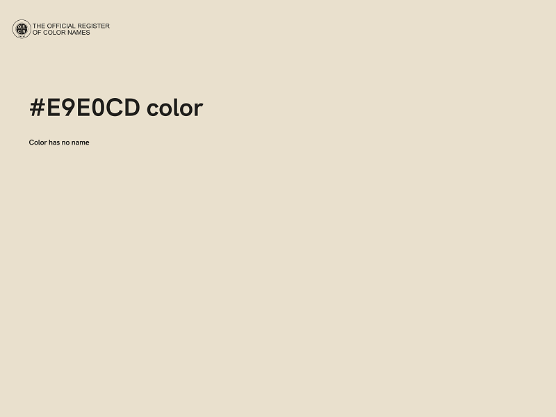 #E9E0CD color image