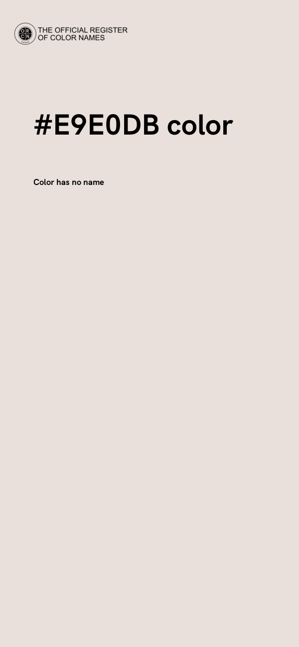 #E9E0DB color image