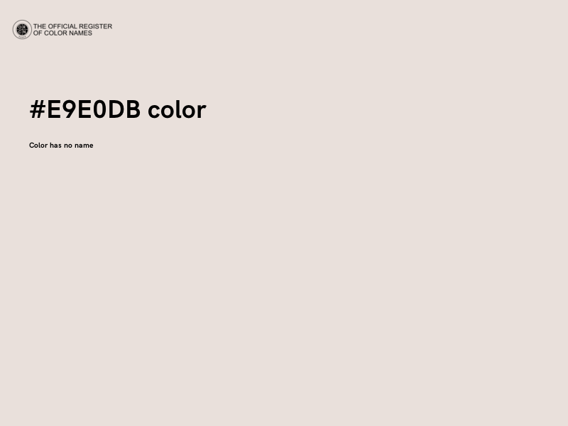 #E9E0DB color image