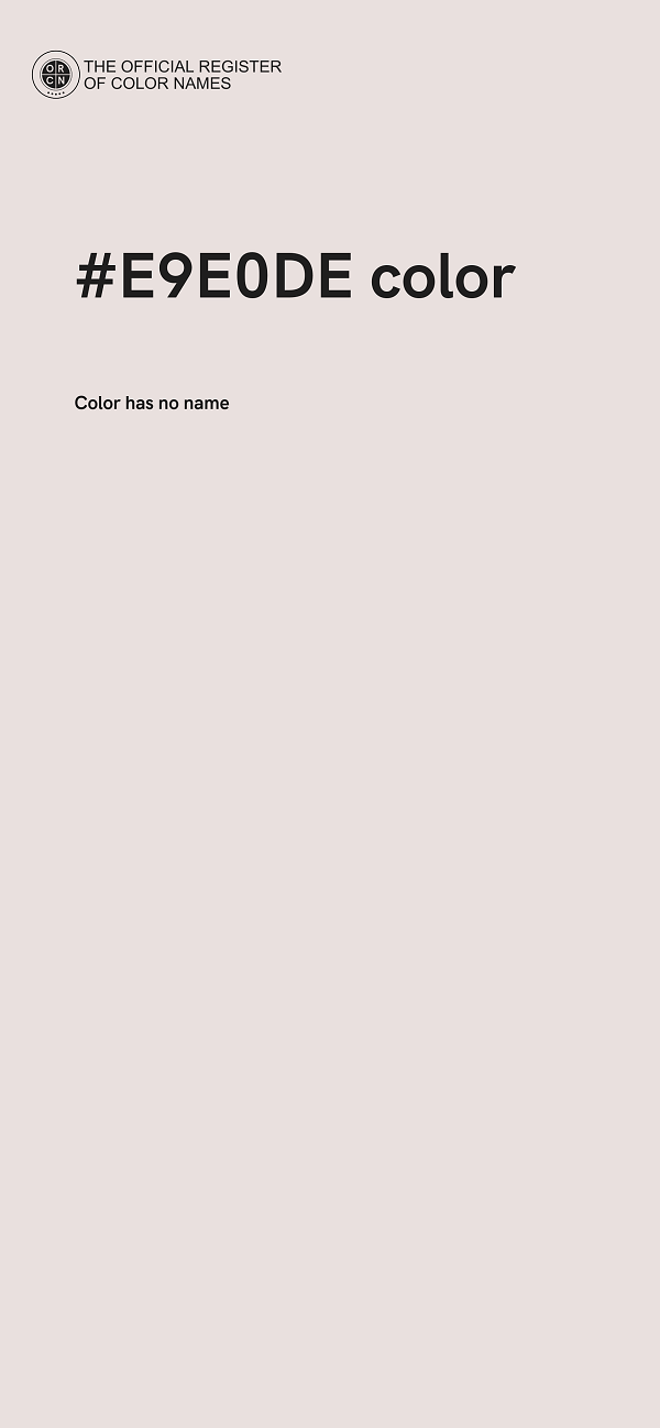 #E9E0DE color image