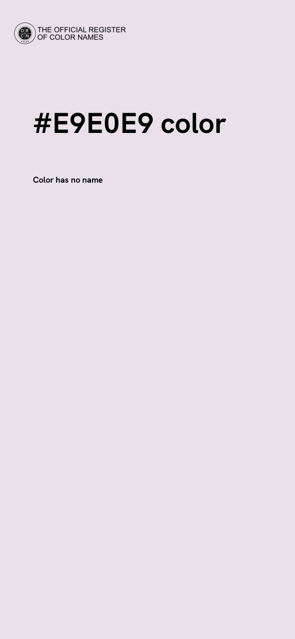 #E9E0E9 color image