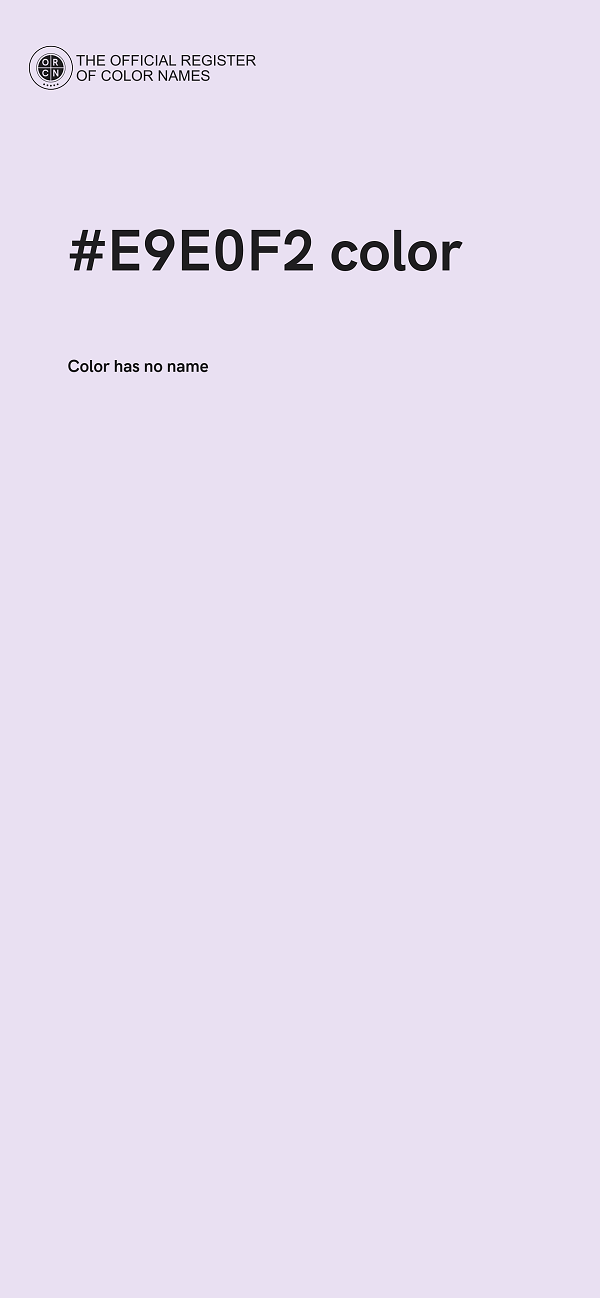#E9E0F2 color image