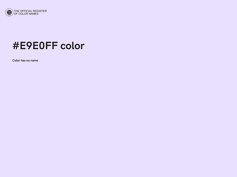 #E9E0FF color image