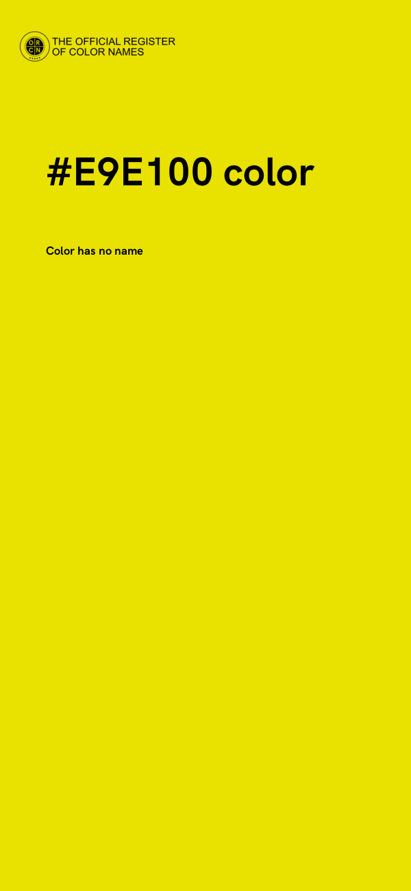#E9E100 color image
