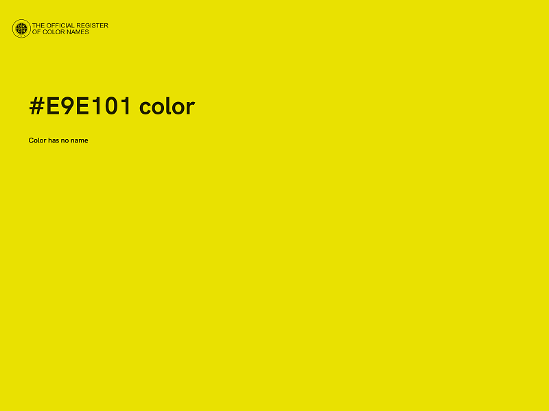 #E9E101 color image