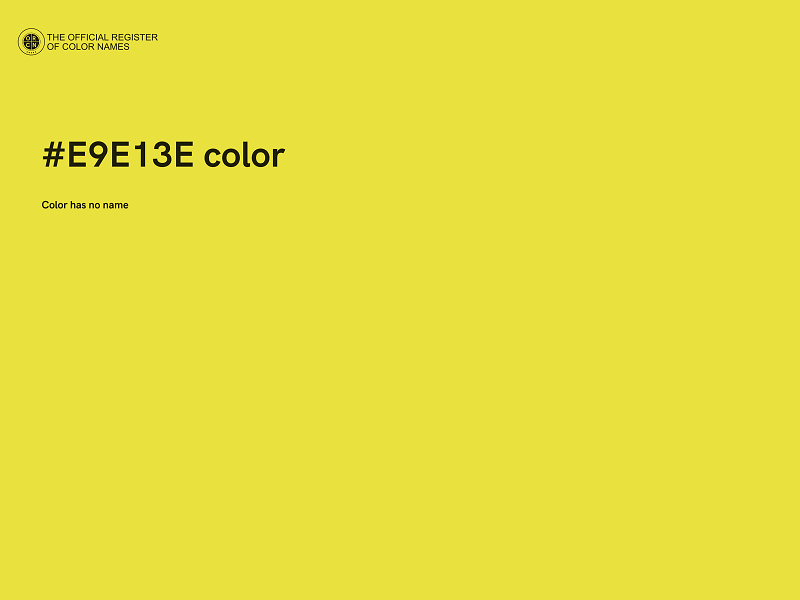 #E9E13E color image