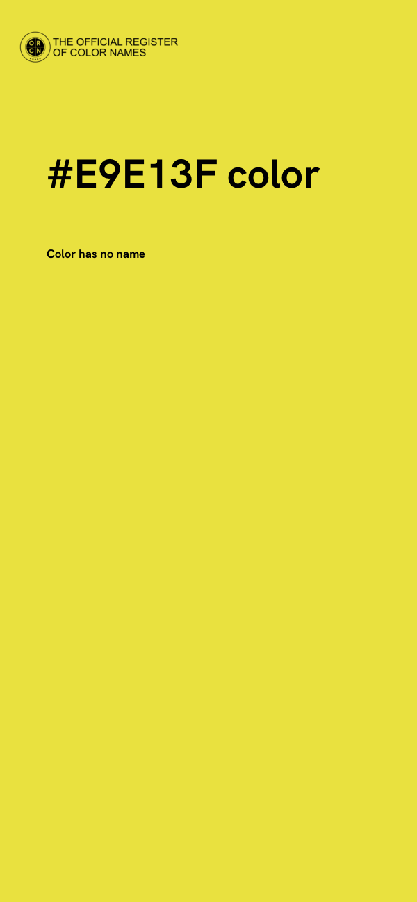 #E9E13F color image